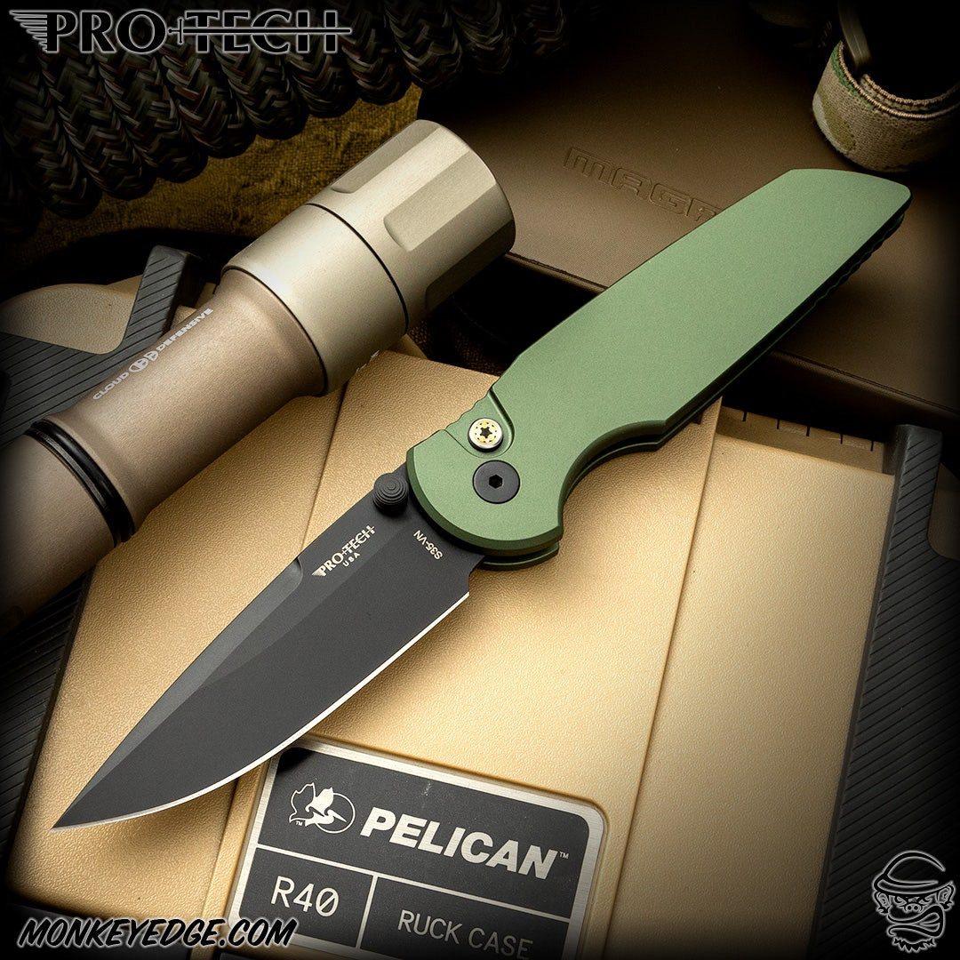 Monkey Edge - Pro-Tech Knives: TR-3 Integrity - Black/Green