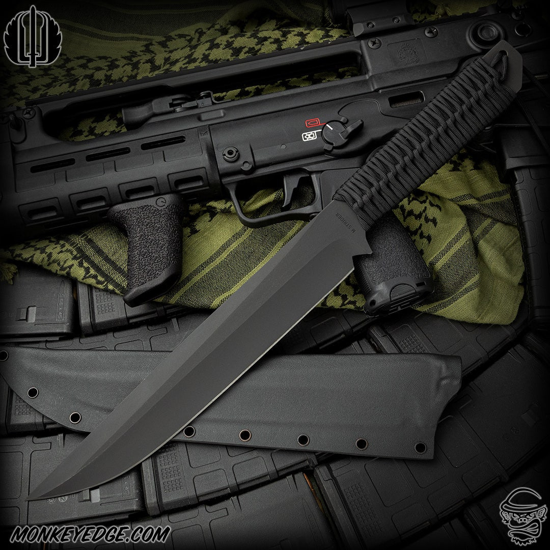 Monkey Edge - Strider Knives Fixed: WP-XXXL Drop Point - Black