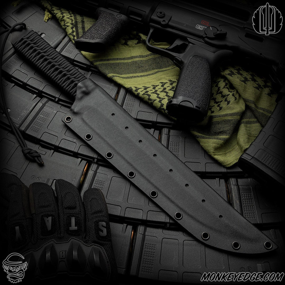 Monkey Edge - Strider Knives Fixed: WP-XXXL Drop Point - Black
