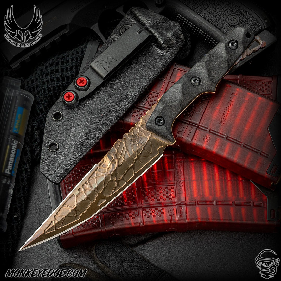 【 NAO】gadid anoniem ELBA BLACK Monkey Edge - Bawidamann Blades: Nameless Dagger - Acid Etched