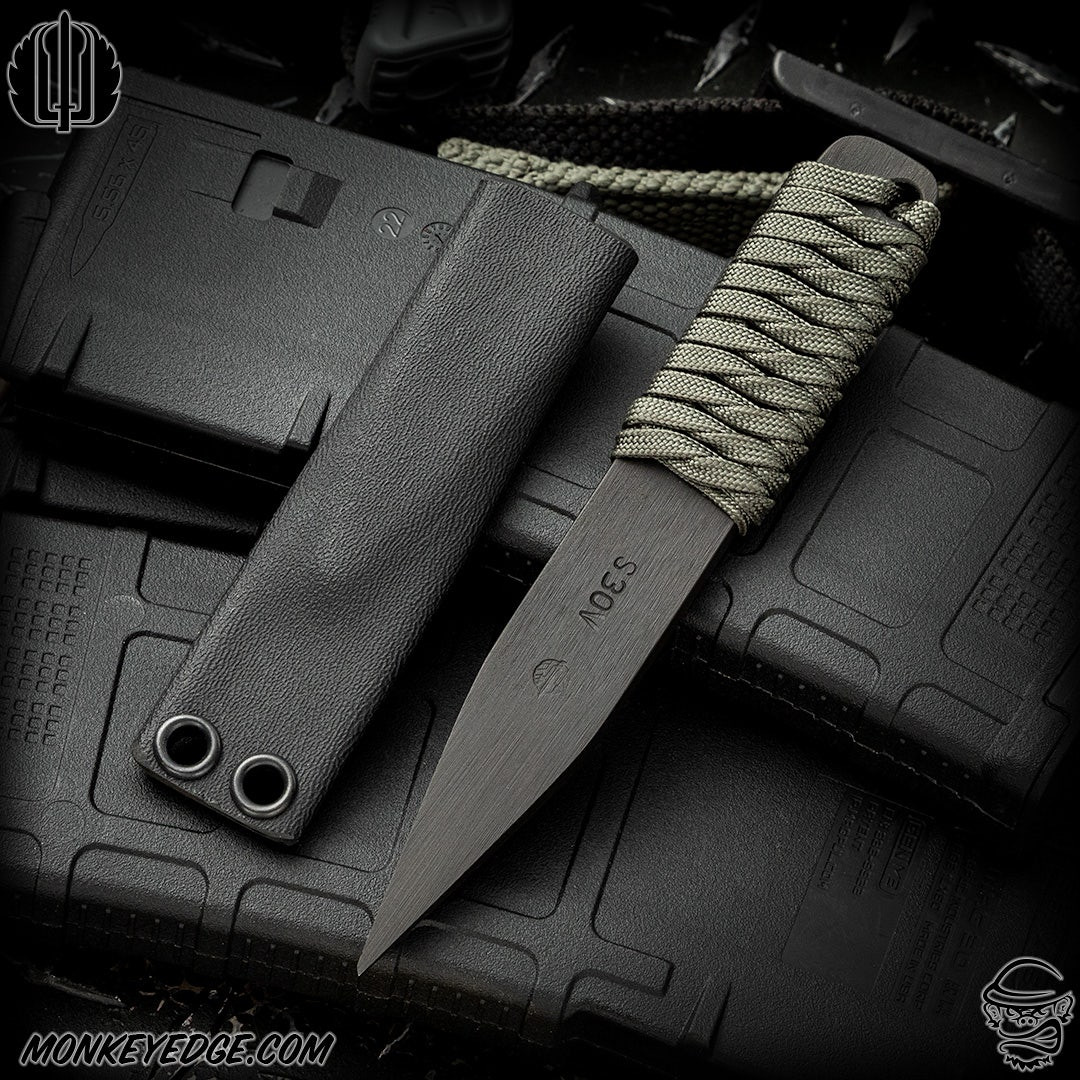 STRIDER さくらい Monkey Edge - Strider Knives Fixed: LM Nail Wide Body - Black/Grey