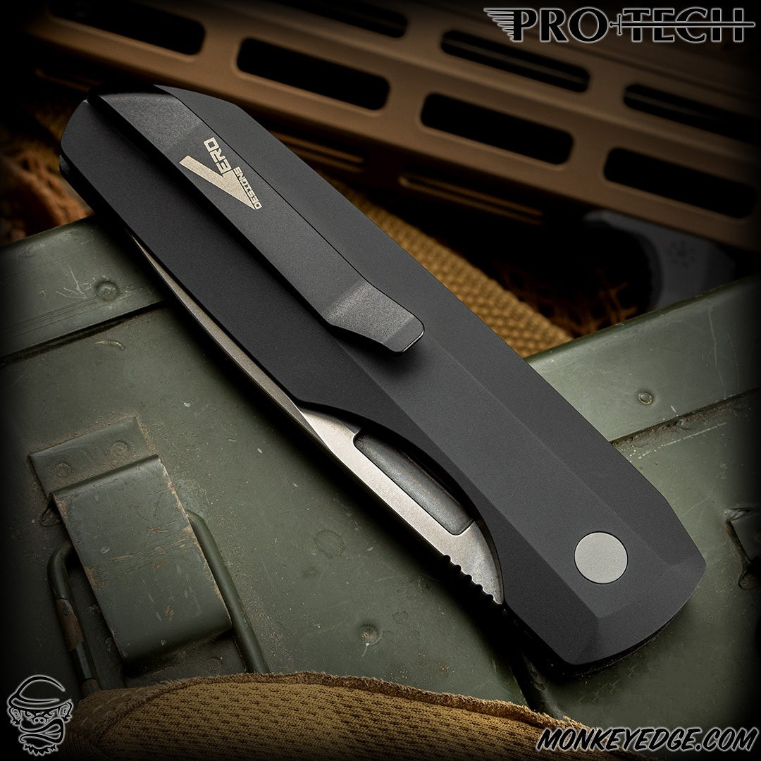 Monkey Edge - Pro-Tech Knives: Vero Synapse Auto - Stonewashed