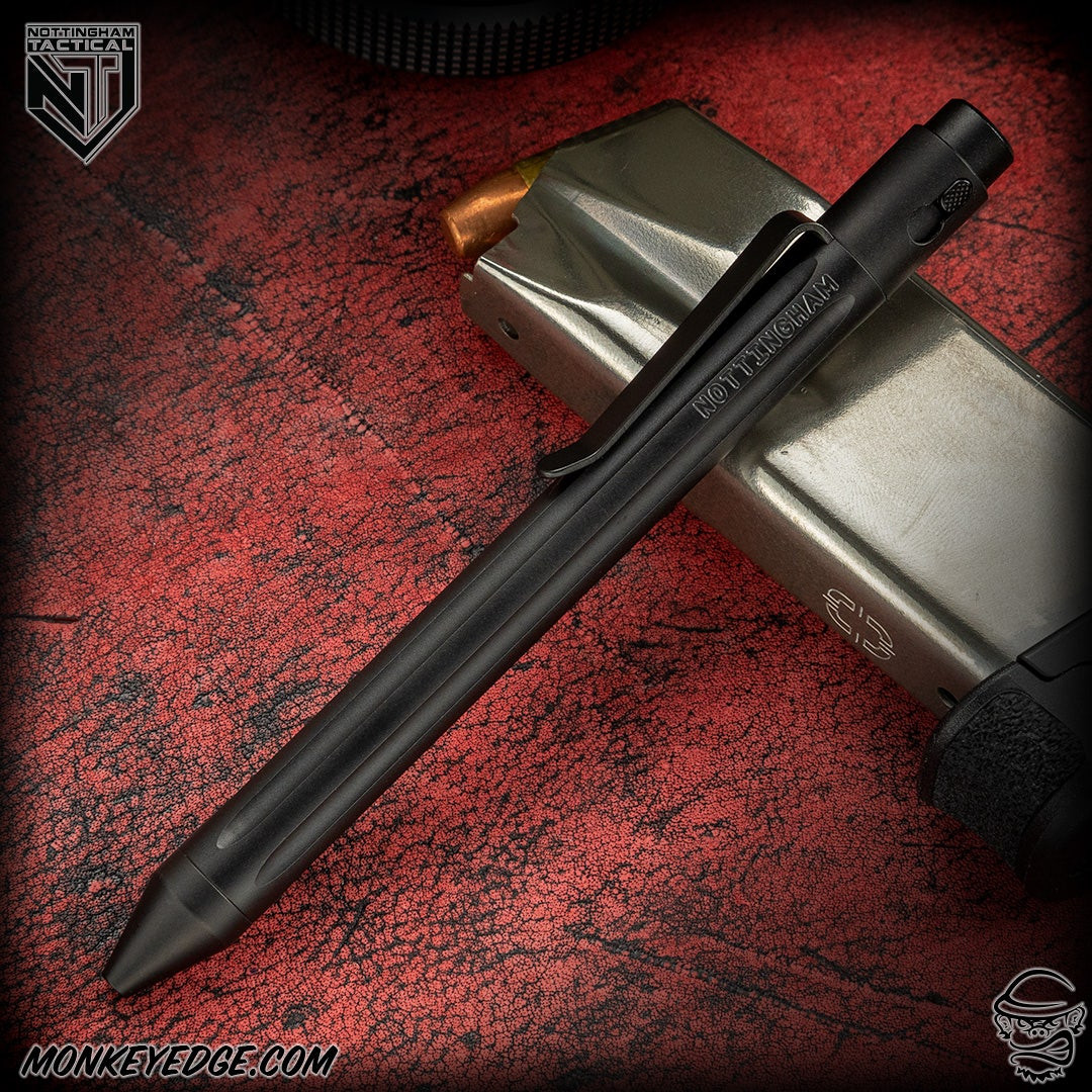 Nottingham Tactical ボールペン ボルトアクション Monkey Edge - Nottingham Tactical Pen: Standard - Titanium Black