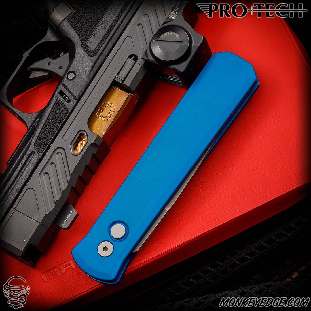 Monkey Edge - Pro-Tech Knives: Godfather - Blasted/Blue