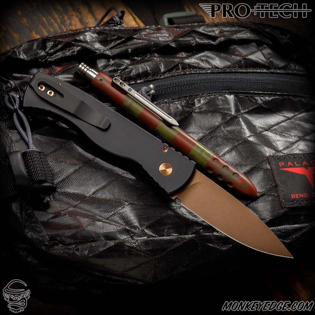 Monkey Edge - Pro-Tech Knives: TR-2 - Rose Gold/Black