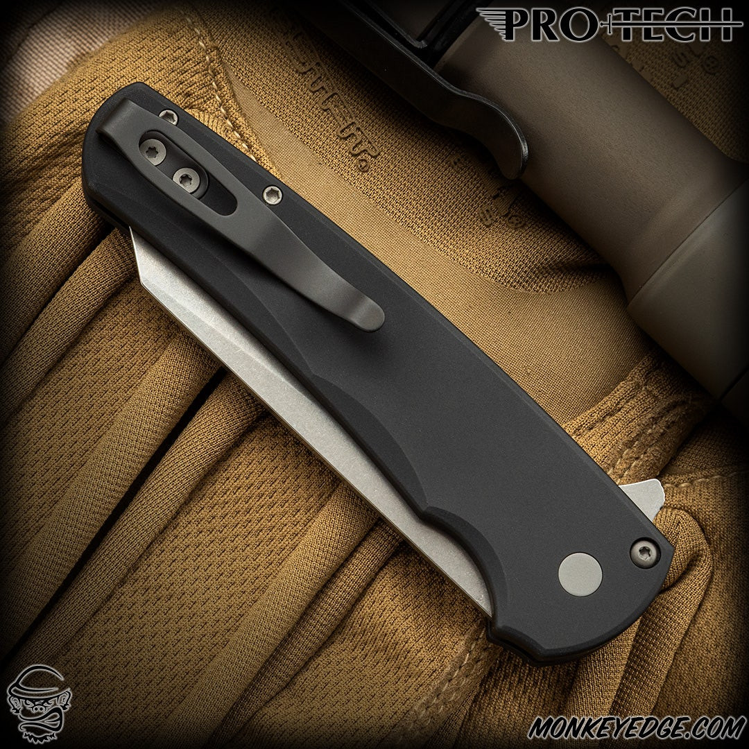 Monkey Edge - Pro-Tech Knives: Malibu Reverse Tanto - Stonewashed
