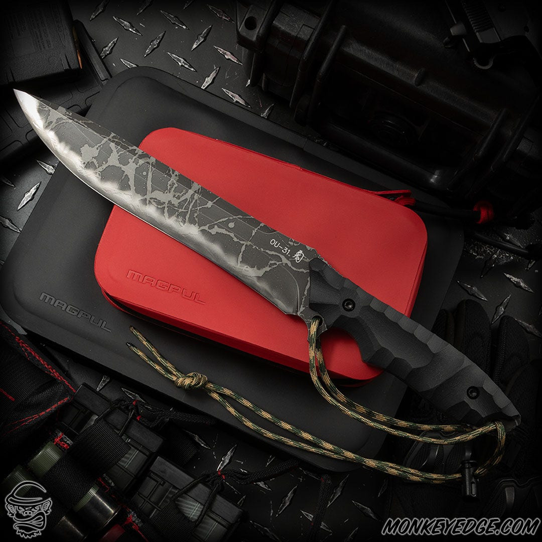 kiku☆ Monkey Edge - Kiku Matsuda Knives: Yamagiri - Acid Washed/Black G10