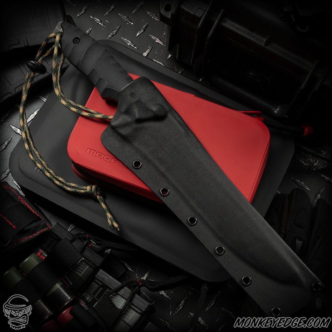 Monkey Edge - Kiku Matsuda Knives: Yamagiri - Acid Washed/Black G10