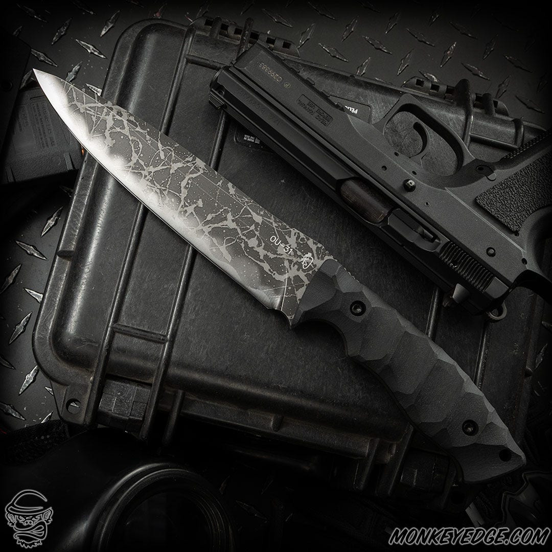 kiku☆ Monkey Edge - Kiku Matsuda Knives: Yukikaze - Acid Washed/Black G10