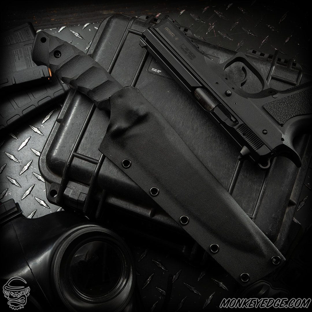 kiku☆ Monkey Edge - Kiku Matsuda Knives: Yukikaze - Acid Washed/Black G10