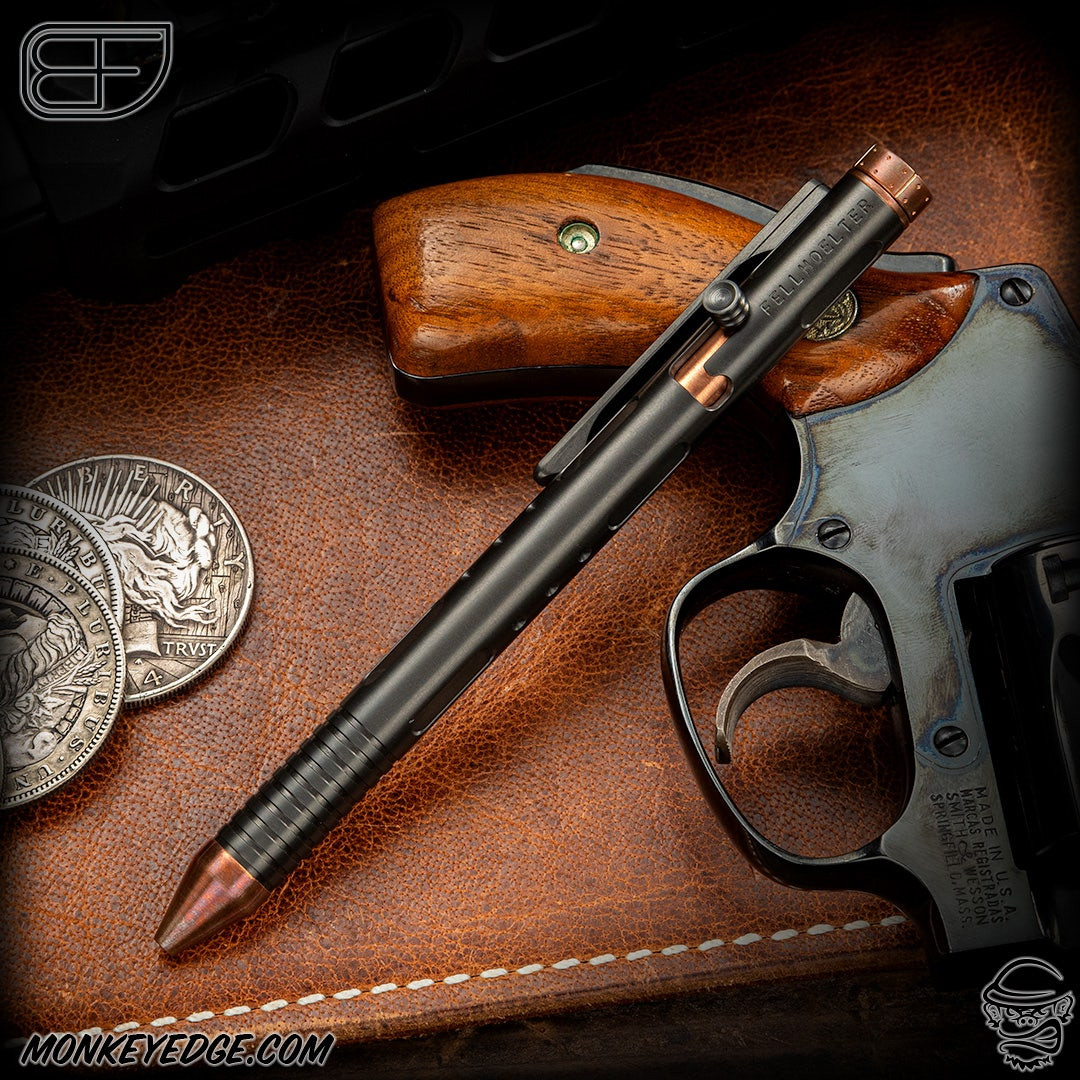 Monkey Edge - Fellhoelter TiBolt Pen - Zirconium Deluxe w/Copper