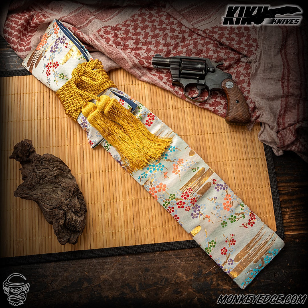 Monkey Edge - Kiku Matsuda Knives: Kagemusha - Acid Washed/Black G10