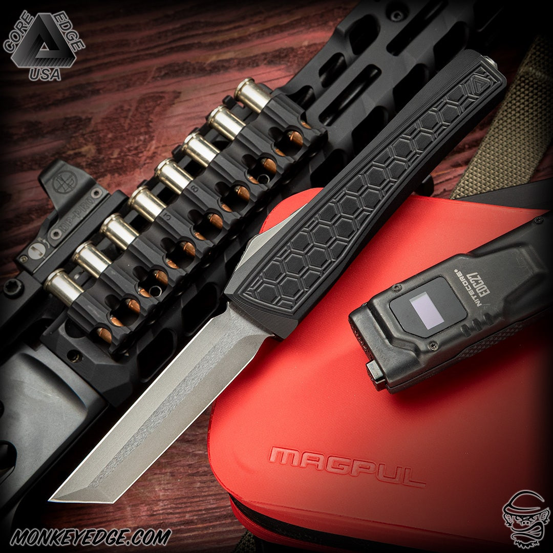 Monkey Edge - Core Edge Knives: 0331 Echo D/E Tanto - Two Tone/Black ...