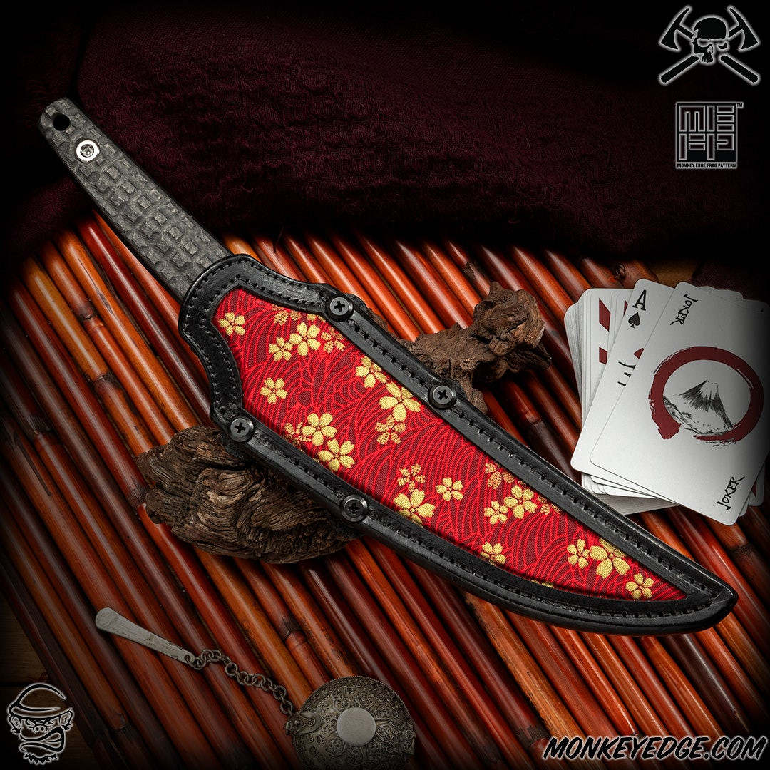 無印良品 RMJ-11B Monkey Edge - RMJ Tactical Fixed Blade: Musashi - Blackout/Redline