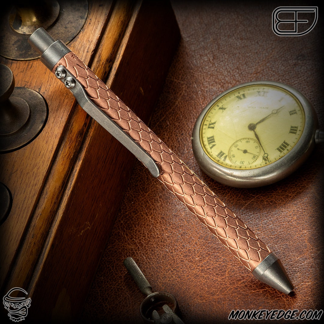 Monkey Edge - Fellhoelter TiCkler Pen V1 - Copper Tumbled Dragon