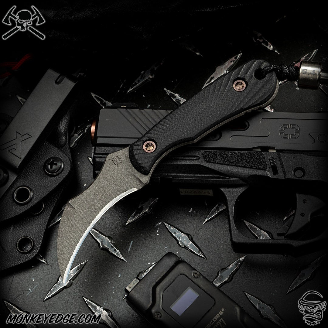 Monkey Edge - RMJ Tactical Fixed Blade: Gym Rat - Black