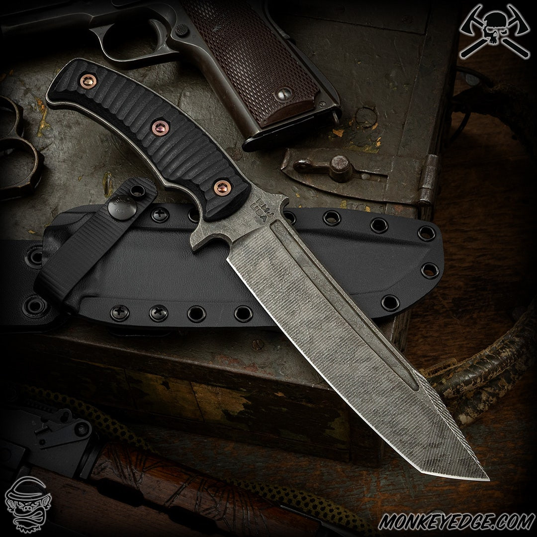 Monkey Edge - RMJ Tactical Fixed Blade: Combat Asia - Acid Etched