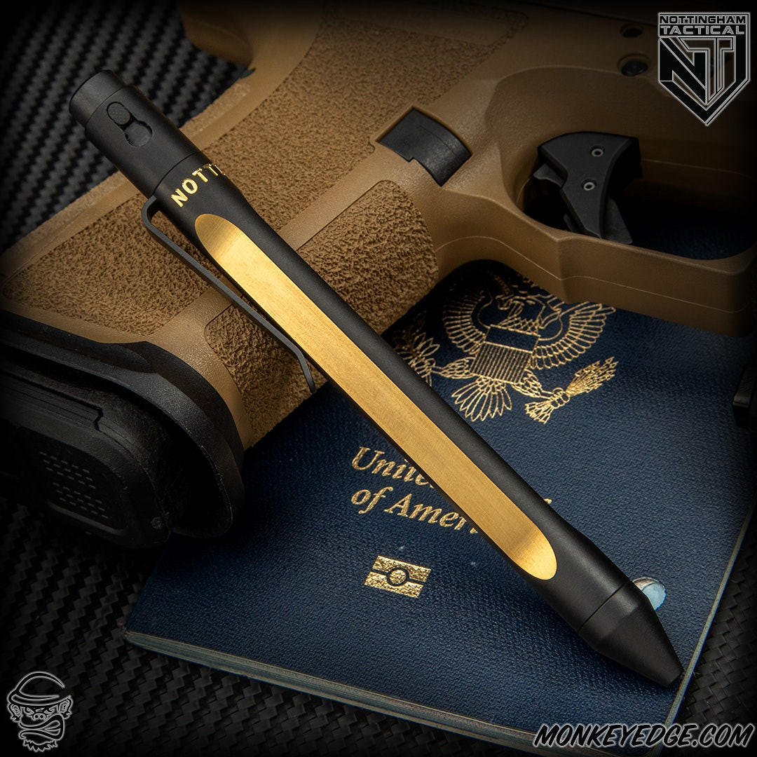 Monkey Edge - Nottingham Tactical: Standard Pen - Brass Two Tone