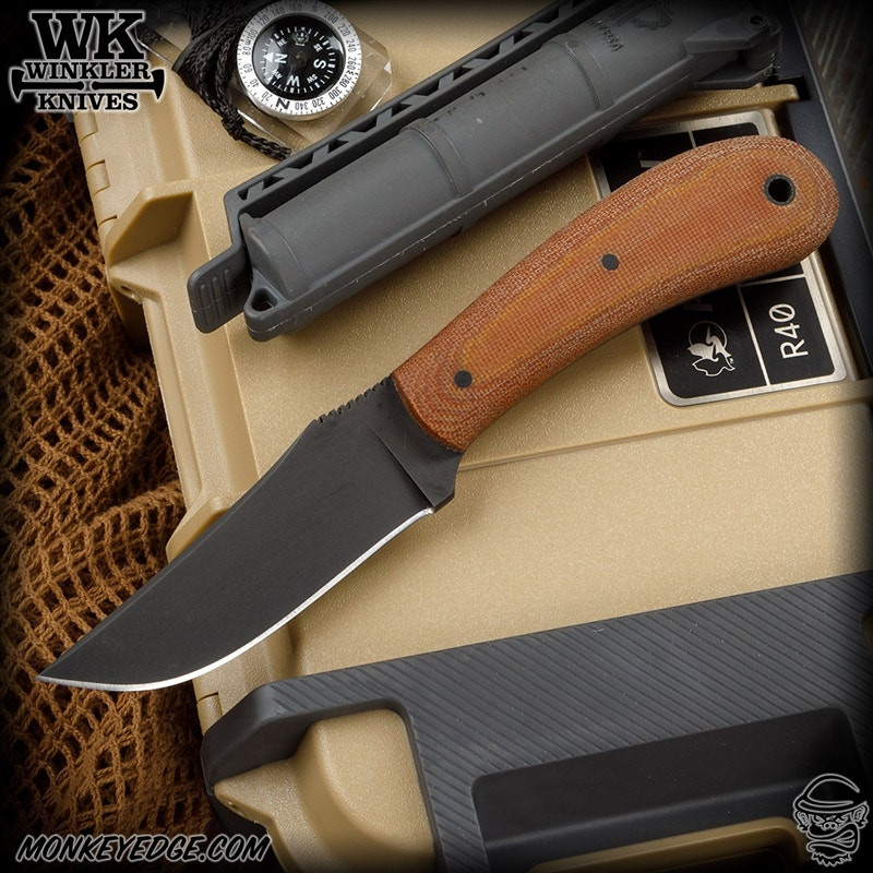 n*n様 本鼈甲 三味線撥 撥先約89mm 全長180mm 重量118g 高級天 Monkey Edge - Winkler Knives Fixed: SD-1 (Original Tapered Tang