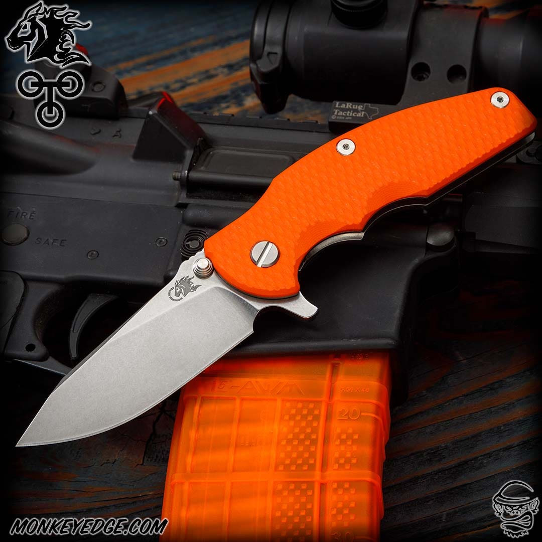 Monkey Edge - Hinderer Knives: Jurassic Slicer w/Tri-Way - Stonewashed
