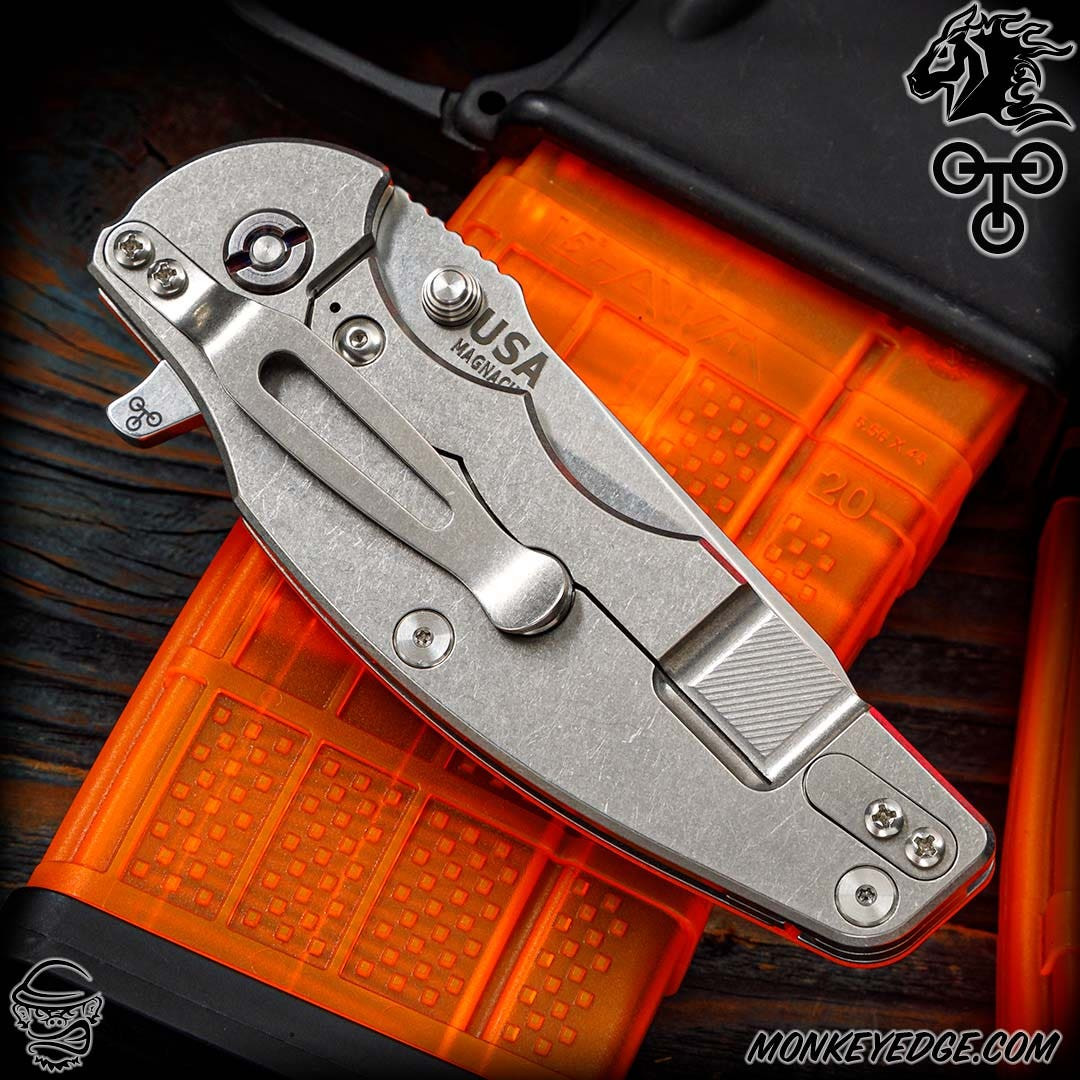 Monkey Edge - Hinderer Knives: Jurassic Slicer w/Tri-Way - Stonewashed