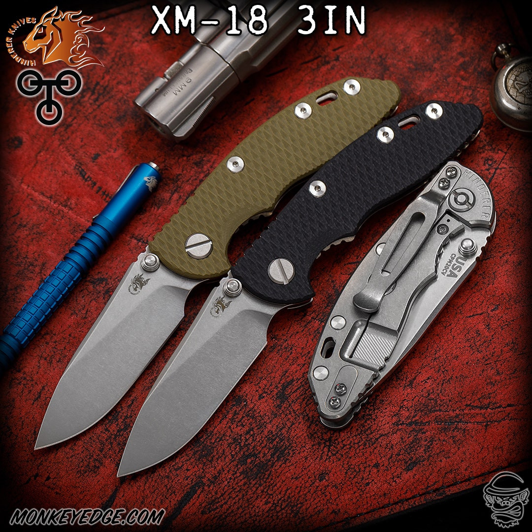 Monkey Edge - Hinderer Knives: XM-18 3 inch Non-Flipper Slicer w