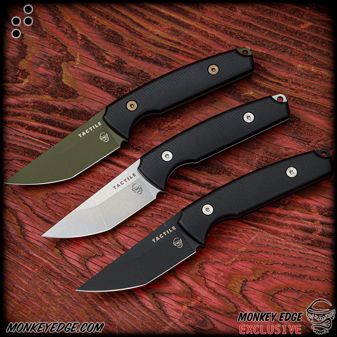 Monkey Edge - Tactile Knife Co: Dreadeye - Black Micarta CPM-3V