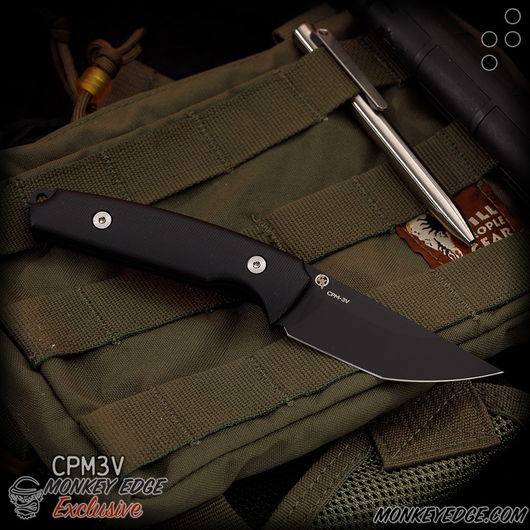 Monkey Edge - Tactile Knife Co: Dreadeye - Black Micarta CPM-3V