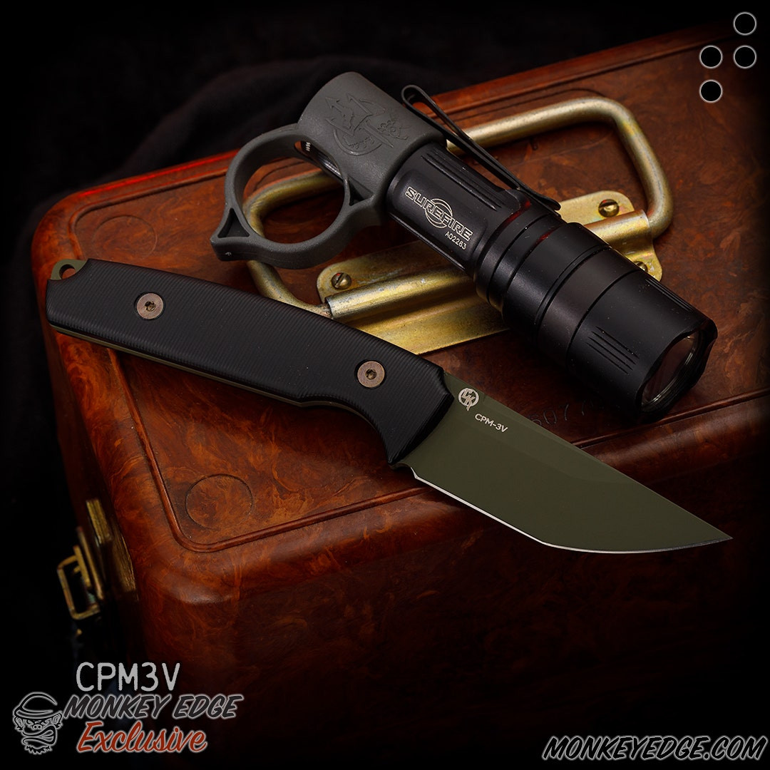 Monkey Edge - Tactile Knife Co: Dreadeye - Black Micarta CPM-3V