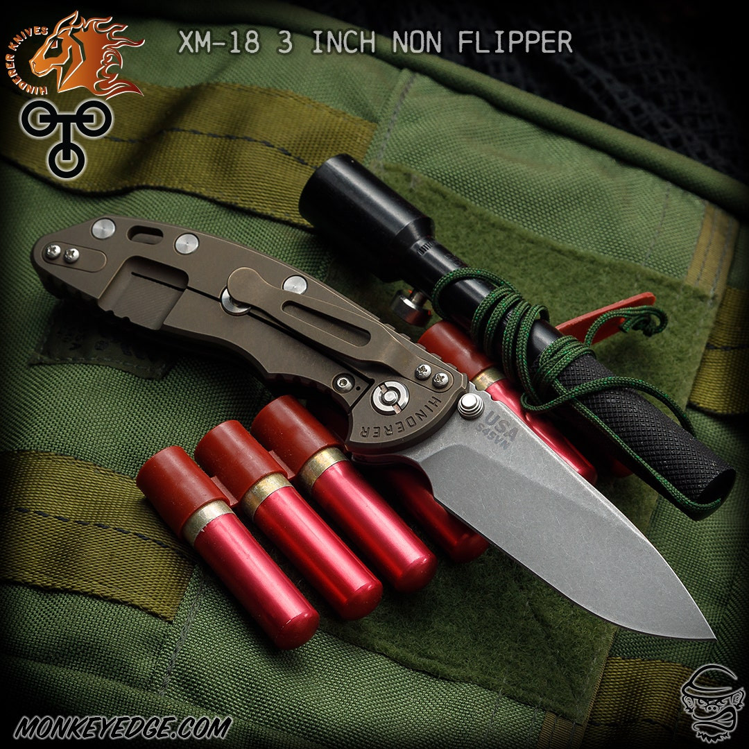 Monkey Edge - Hinderer Knives: XM-18 3 inch Non-Flipper Slicer w