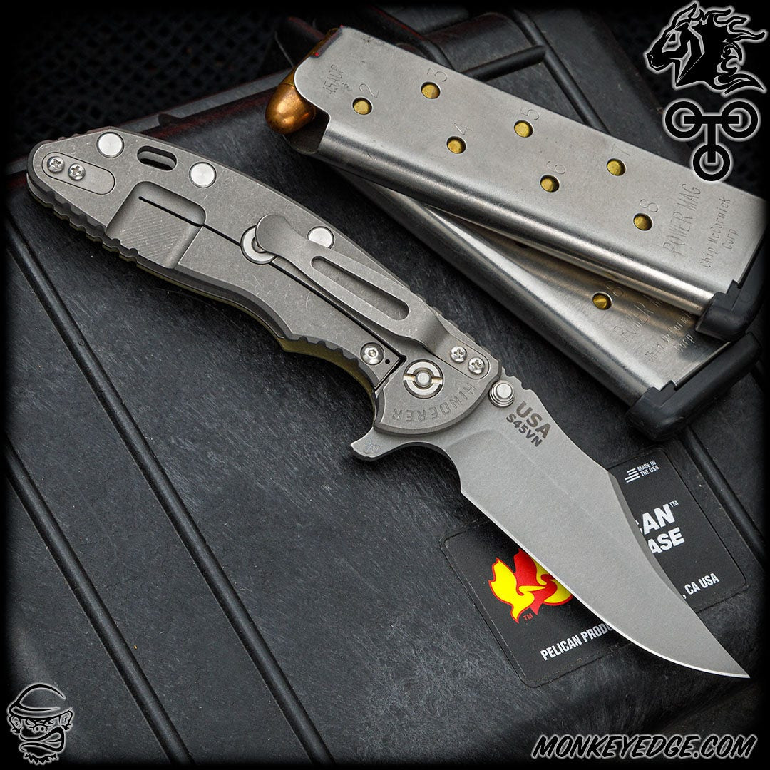 Monkey Edge - Hinderer Knives: XM-18 3.5 inch Bowie w/Tri-Way