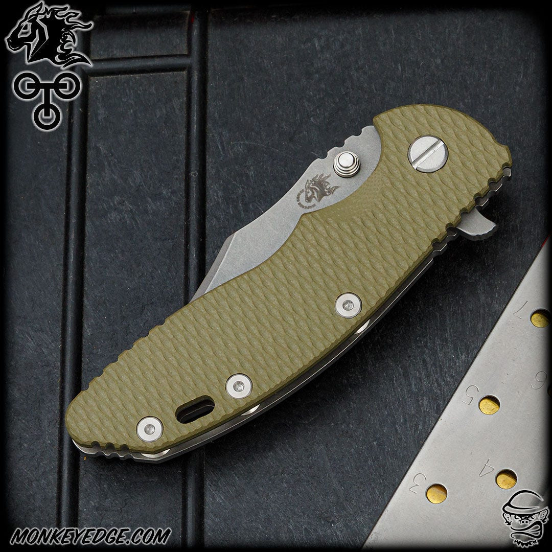 Monkey Edge - Hinderer Knives: XM-18 3.5 inch Bowie w/Tri-Way