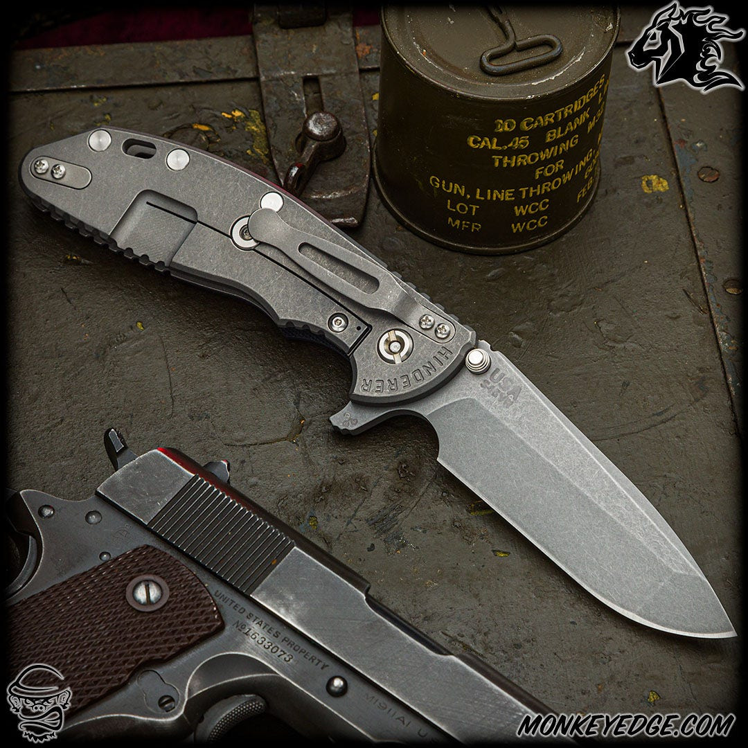 Monkey Edge - Hinderer Knives: XM-24 Spanto w/Tri-Way - Working Finish