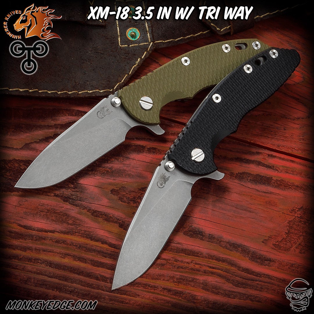 Monkey Edge - Hinderer Knives: XM-18 3.5 inch Slicer - Working Finish