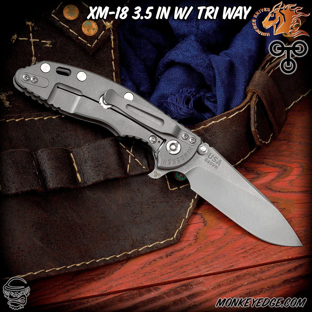 Monkey Edge - Hinderer Knives: XM-18 3.5 inch Slicer - Working Finish