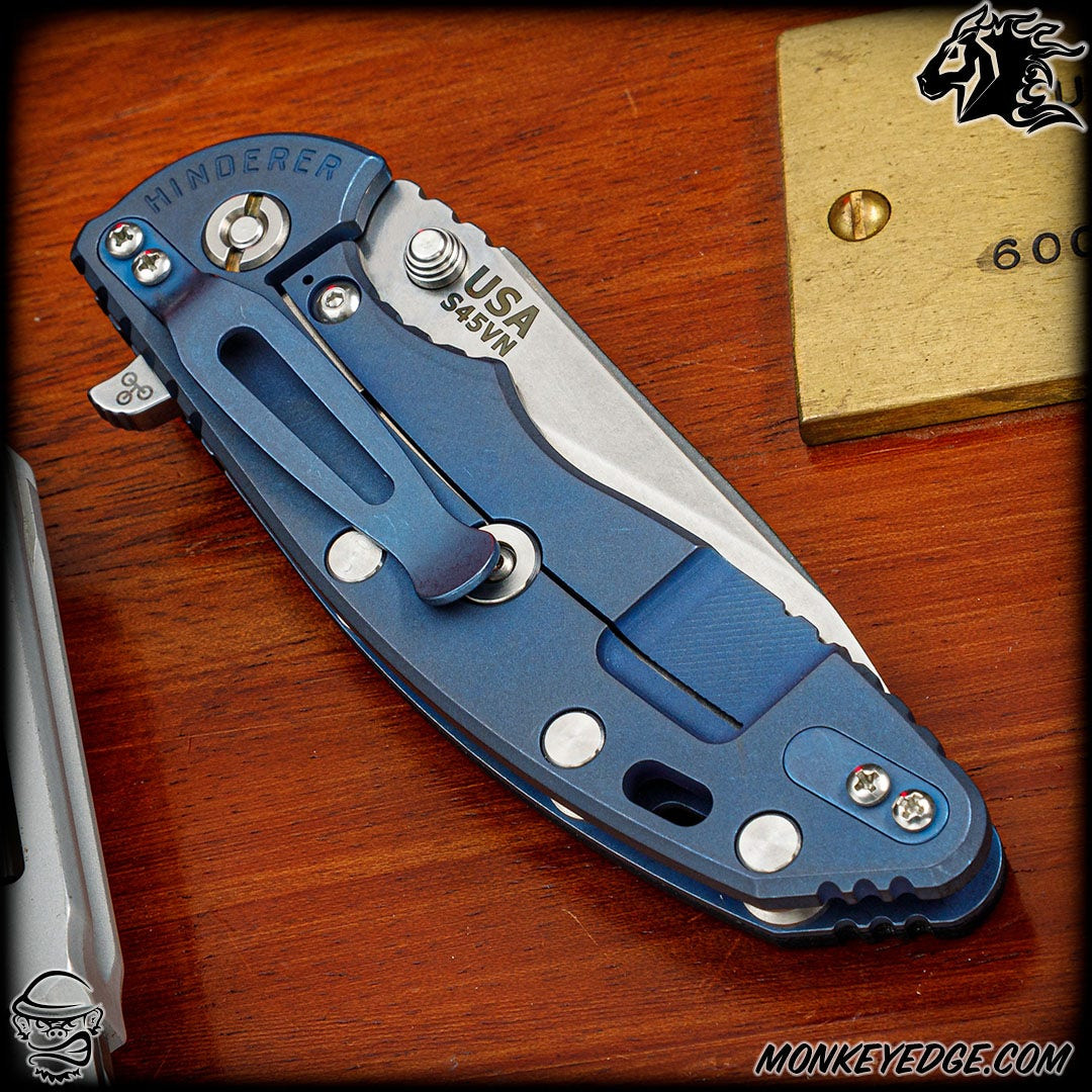 Monkey Edge - Hinderer Knives: XM-18 3.5 inch Slicer - Battle Blue