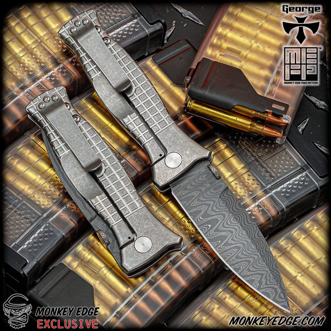 Monkey Edge - George Knives MK3 - Stonewashed Monkey Edge FRAG Pattern