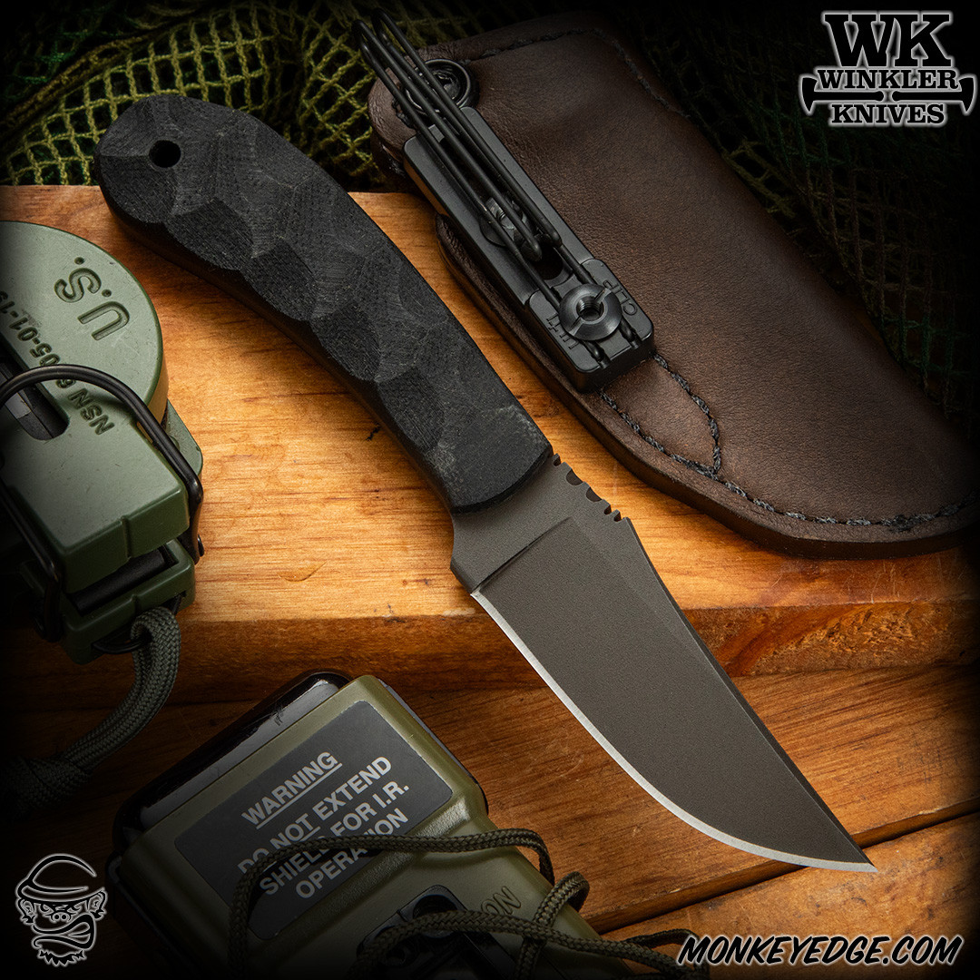 Monkey Edge - Winkler Knives Fixed: SD-1 (Skeletonized w/Leather
