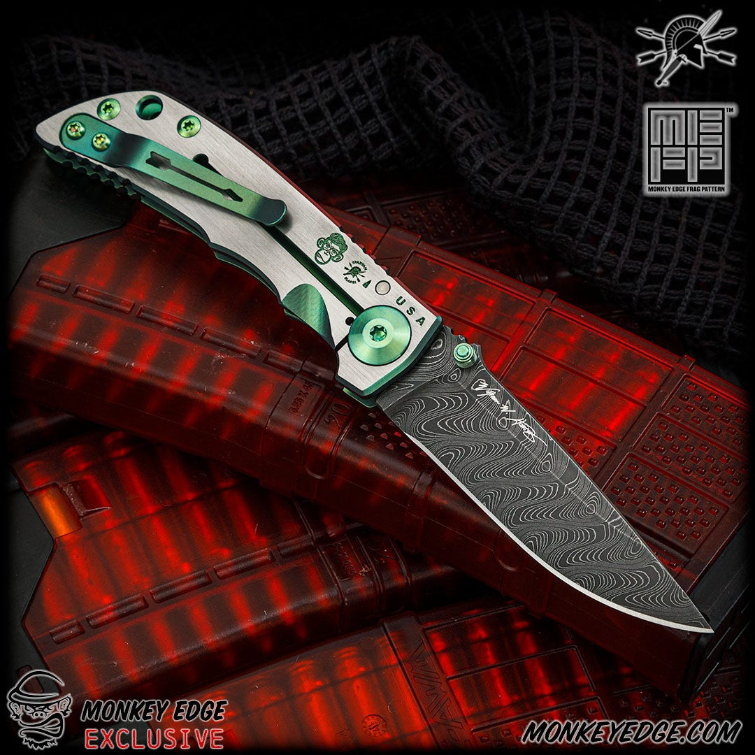 Monkey Edge - Spartan Blades Folder: SHF 3.25 - Two Tone Green