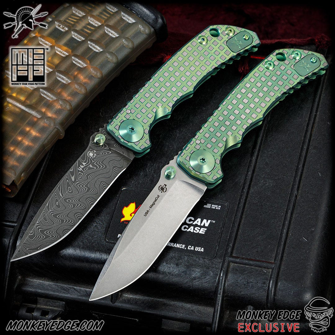 Monkey Edge - Spartan Blades Folder SHF - Two Tone Green Monkey