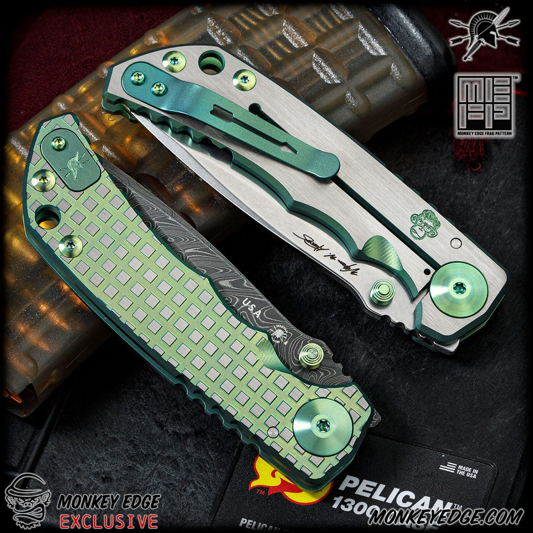 Monkey Edge - Spartan Blades Folder SHF - Two Tone Green Monkey