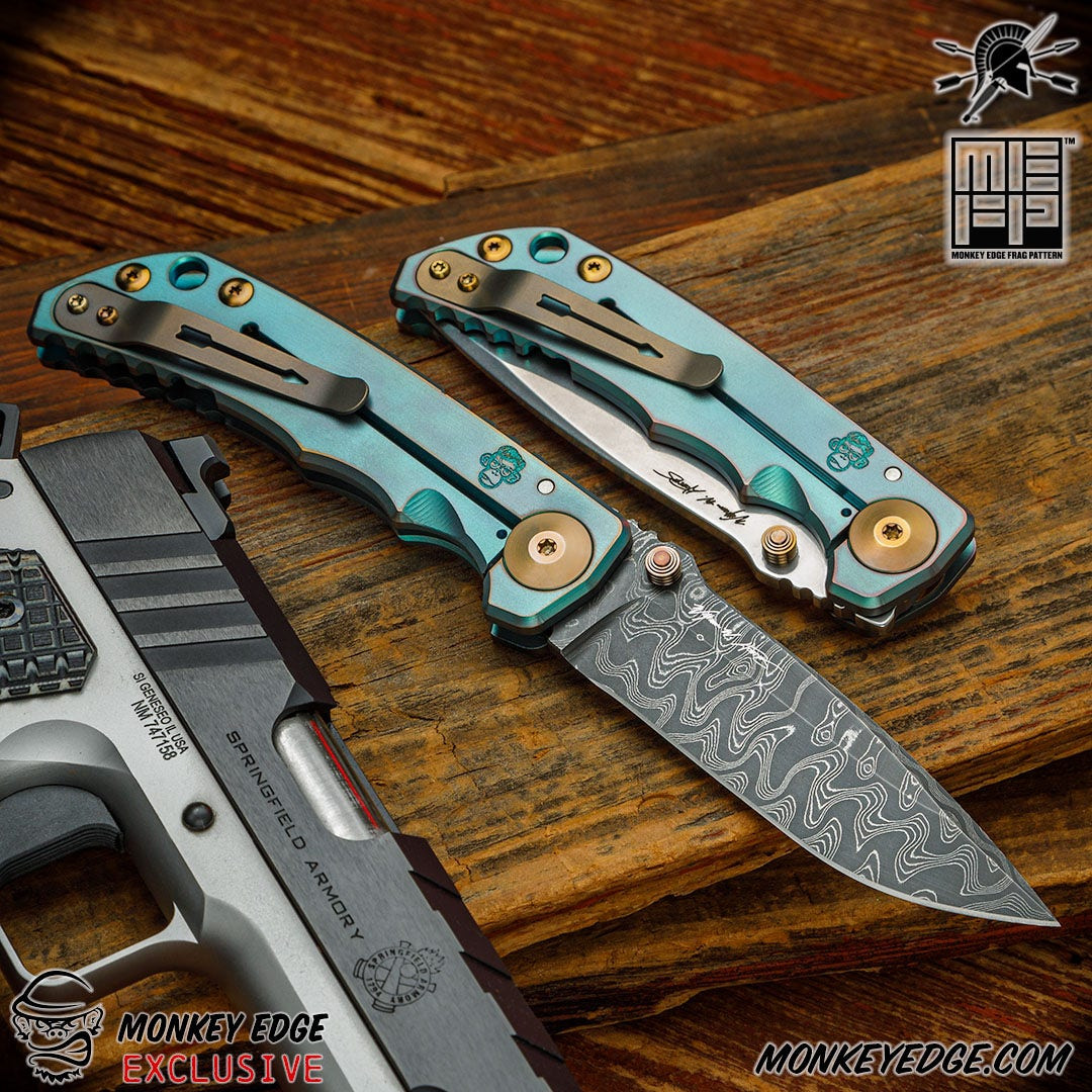Monkey Edge - Spartan Blades Folder SHF - Two Tone Green/Bronze