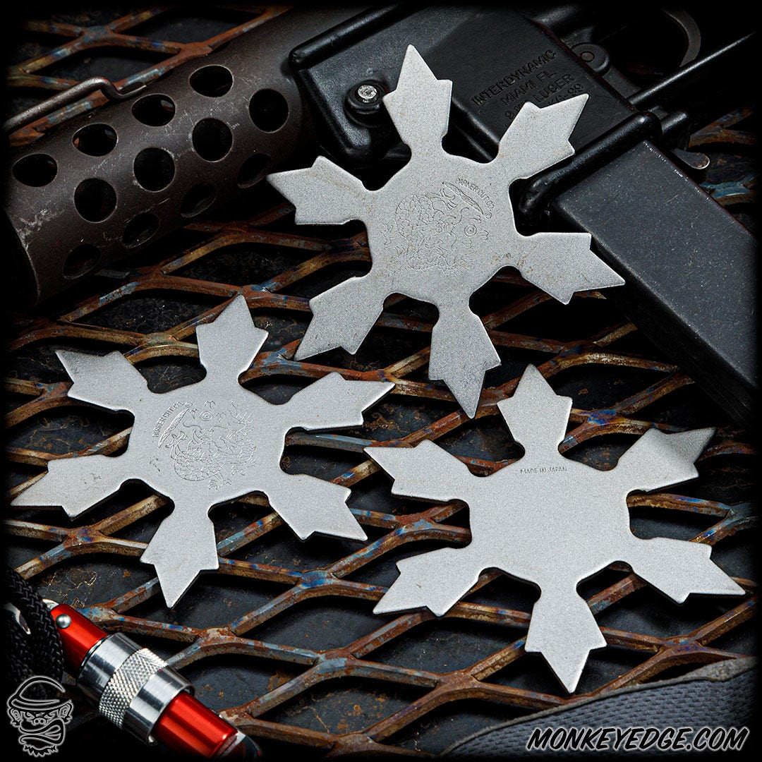 Monkey Edge - Vintage 80's Japanese Six-Point Shuriken Set - Blasted