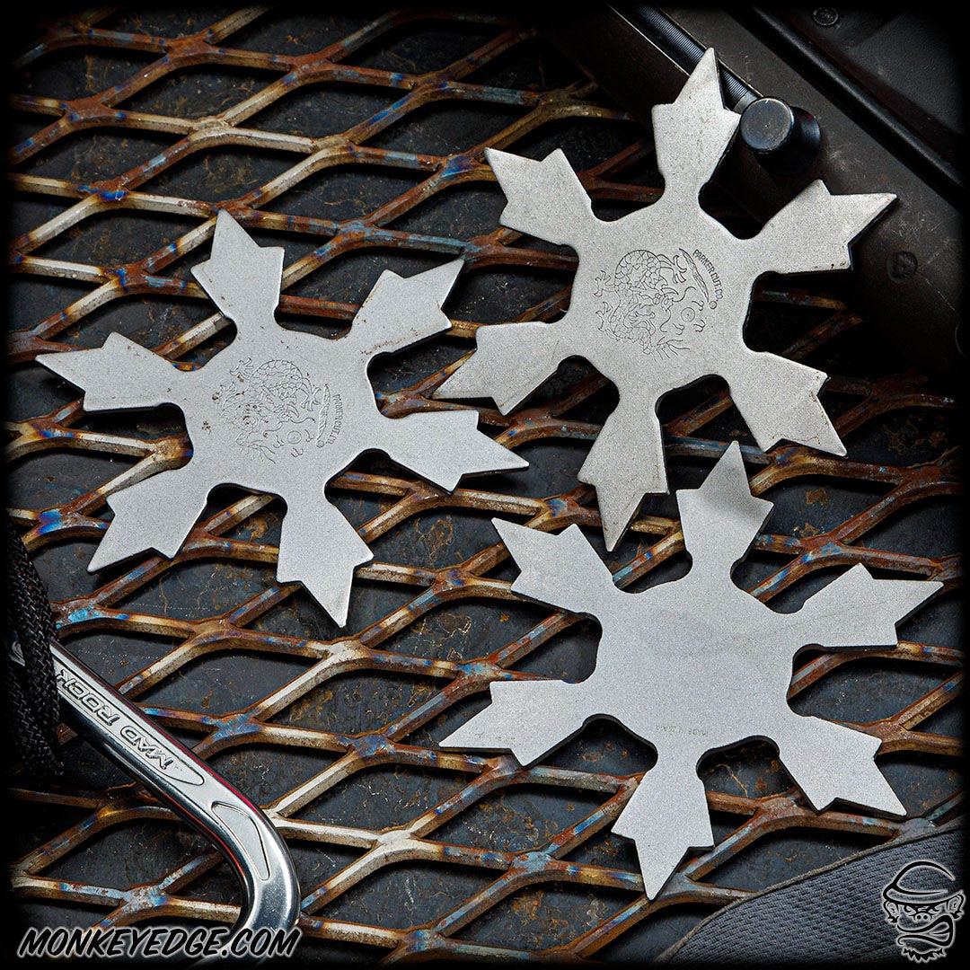 すけきヨページ Monkey Edge - Vintage 80's Japanese Six-Point Shuriken Set - Blasted