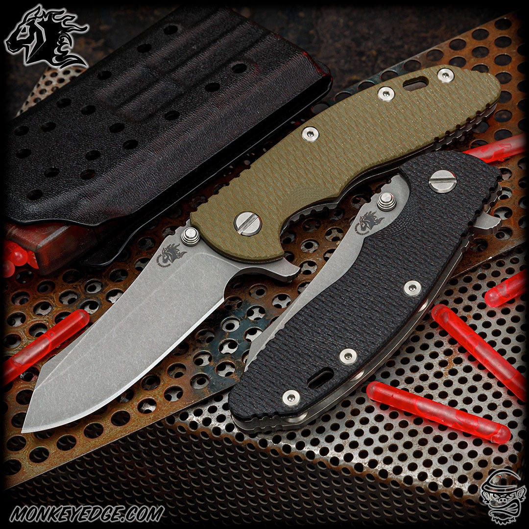 Monkey Edge - Hinderer Knives: XM-18 3.5 inch Skinner - Working Finish