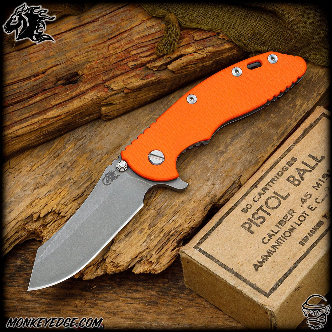 Monkey Edge - Hinderer Knives: XM-18 3.5 inch Skinner - Working Finish
