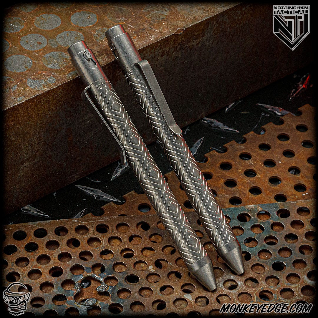 Monkey Edge - Nottingham Tactical: Standard Pen - Titanium Tumbled