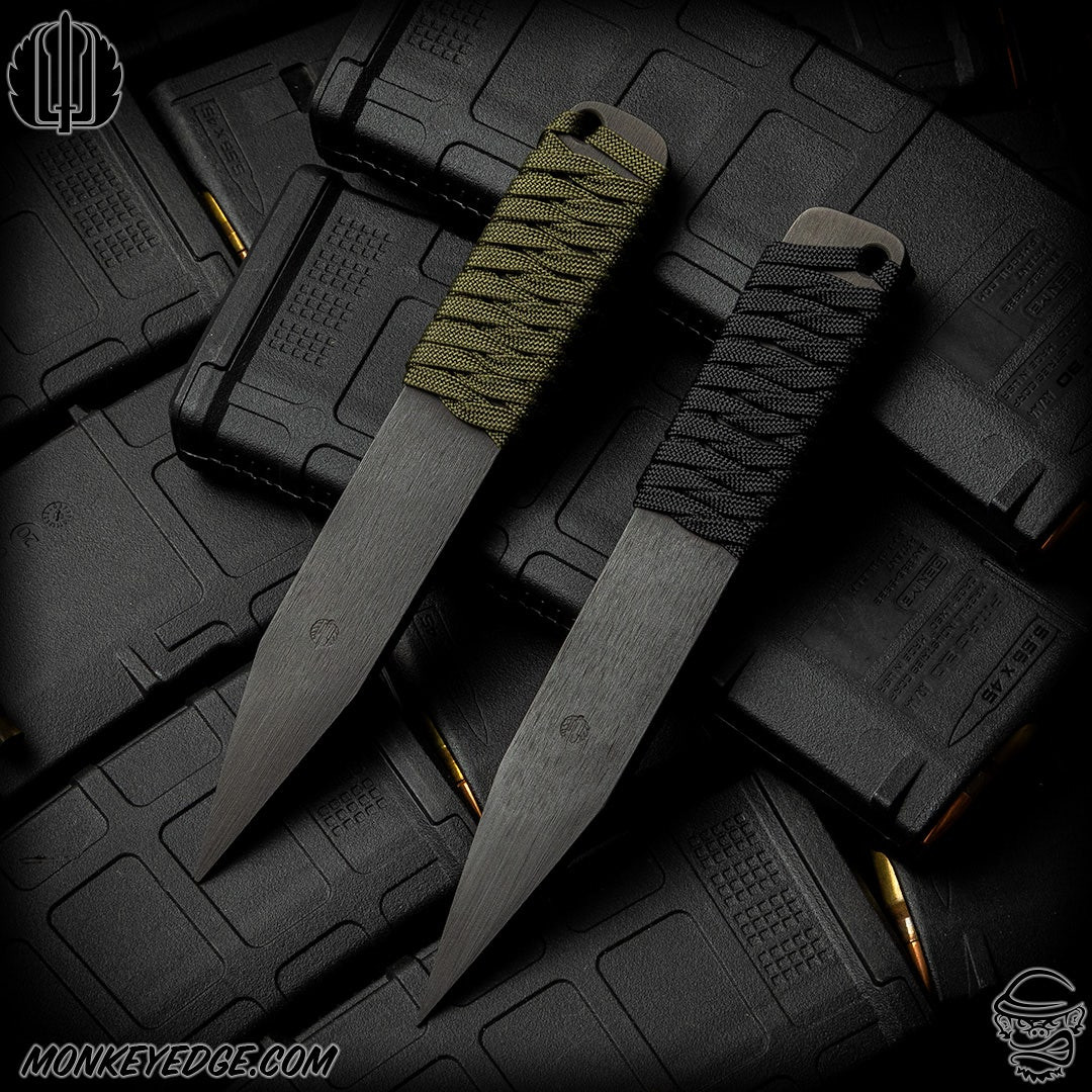 STRIDER ブラック 【美品】 Monkey Edge - Strider Knives Fixed: LM Nail Wide Body - Black/Cord