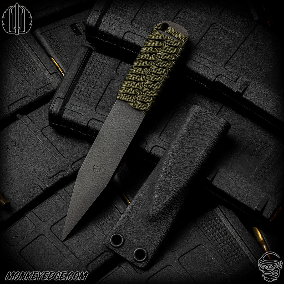 Monkey Edge - Strider Knives Fixed: LM Nail Wide Body - Black/Cord
