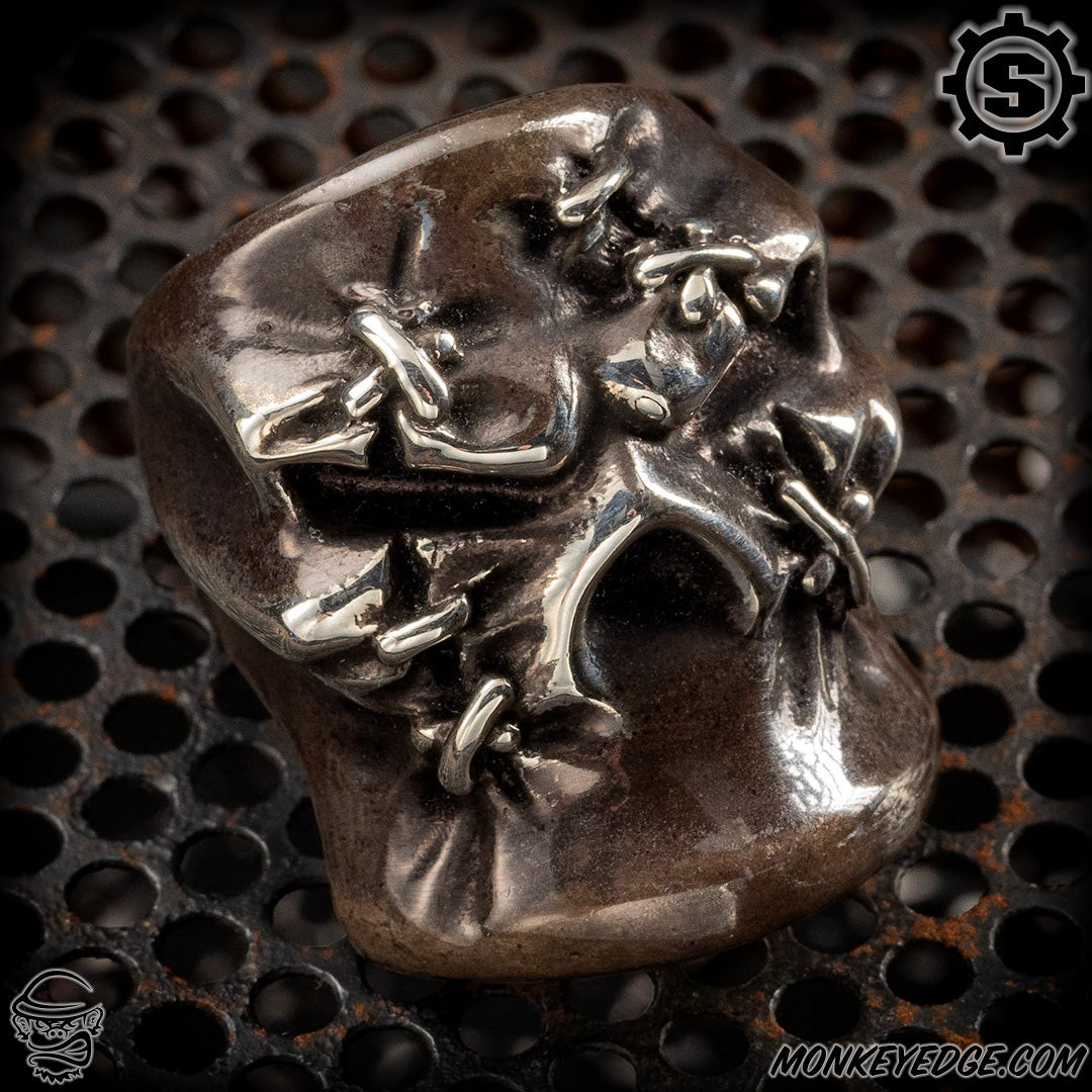 Monkey Edge - Starlingear Ring: Stealth Puncher w/Stitches - Silver